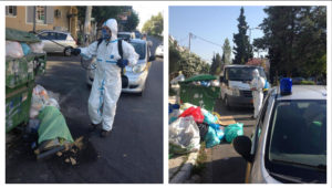 Ηλιούπολη: Ψεκάζουν τα σκουπίδια για την αποφυγή μολύνσεων
