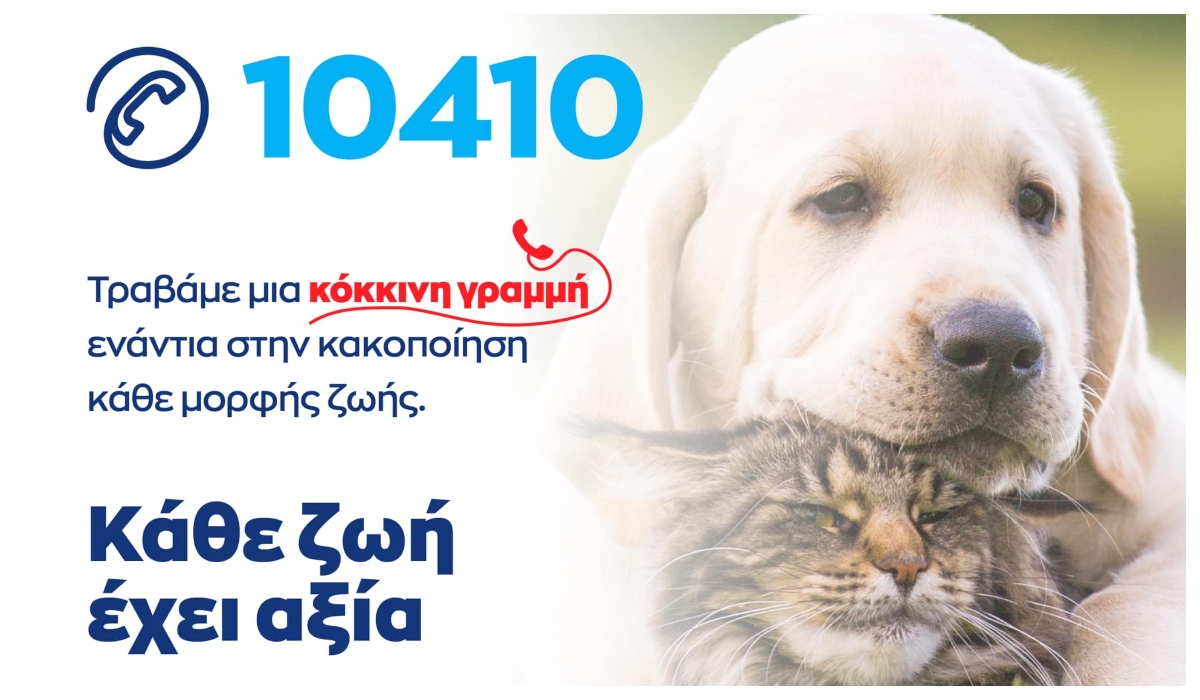 10410: Η τηλεφωνική γραμμή για καταγγελίες κακοποίησης ζώων