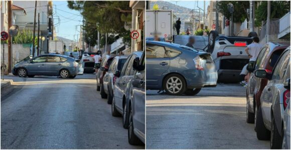 Τούμπαρε αυτοκίνητο στη Βάρη: “Τρέχουν σαν τρελοί στα στενά και δεν σέβονται τα STOP”