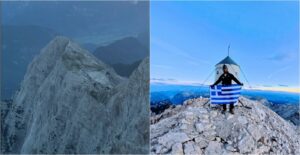 Ο ορειβάτης από τη Βάρη που σήκωσε την ελληνική σημαία στην κορυφή των Ιουλιανών Άλπεων