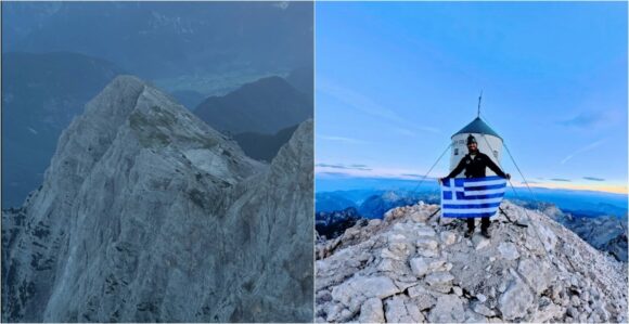 Ο ορειβάτης από τη Βάρη που σήκωσε την ελληνική σημαία στην κορυφή των Ιουλιανών Άλπεων